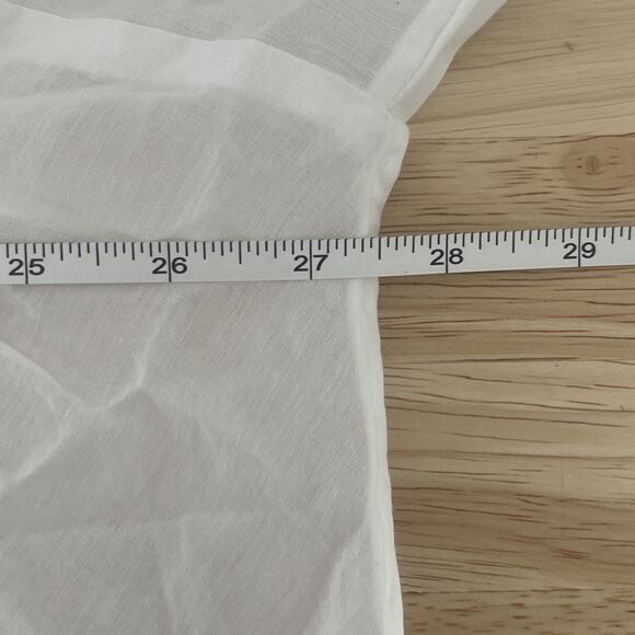 NWT‎ Madewell Shirred Crewneck Button Up Top Blouse White Size Small NU464 - Picture 5 of 10